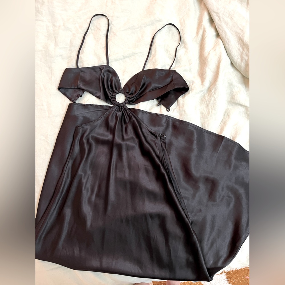 Verge girl satin midi dress